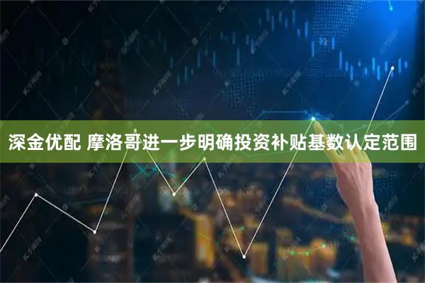 深金优配 摩洛哥进一步明确投资补贴基数认定范围